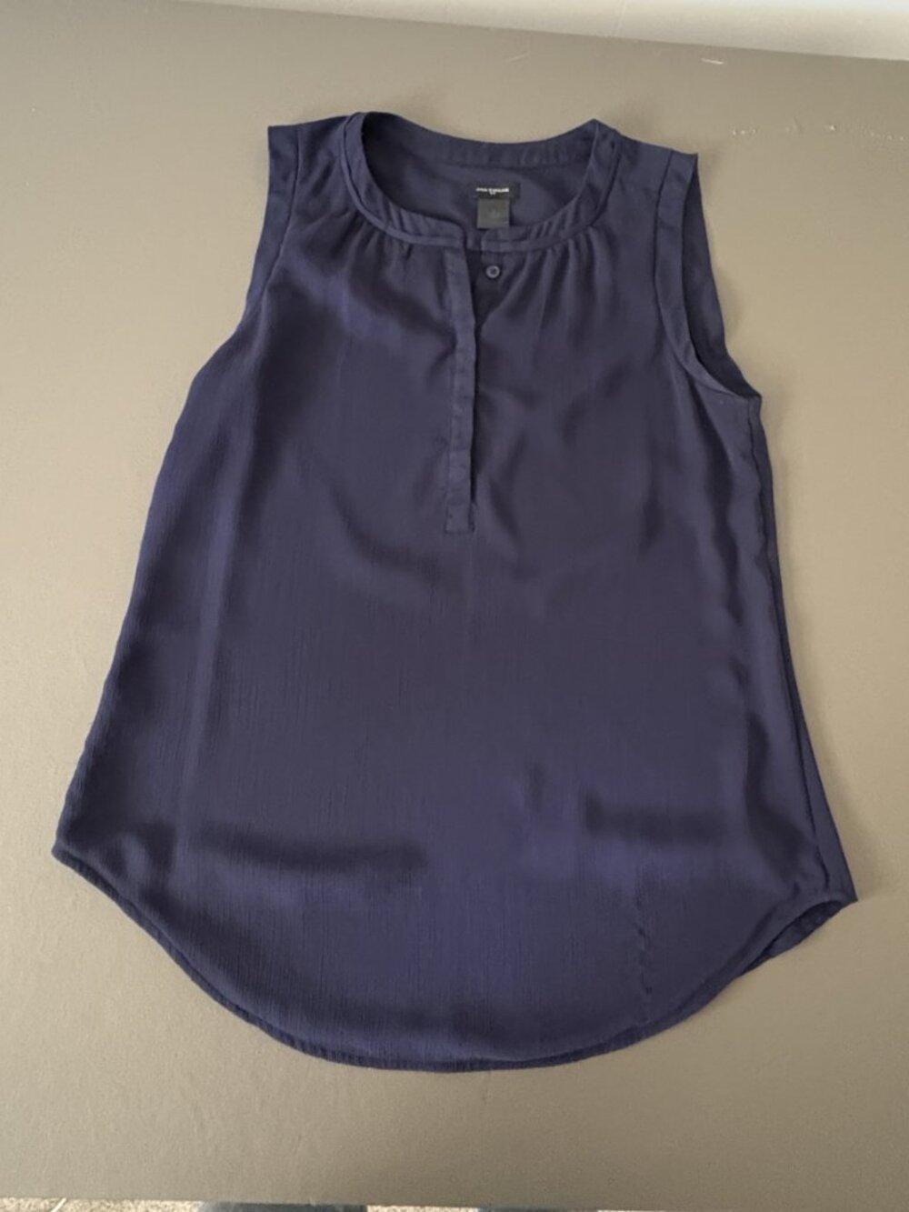 Dark Blue Ann Taylor Blouse | Sleeveless